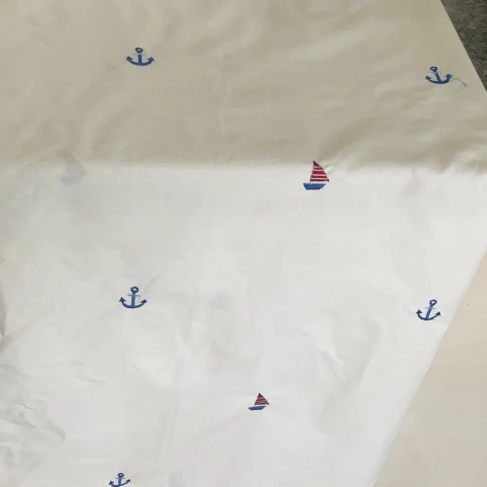 JCPenney White nautical cotton shower curtain